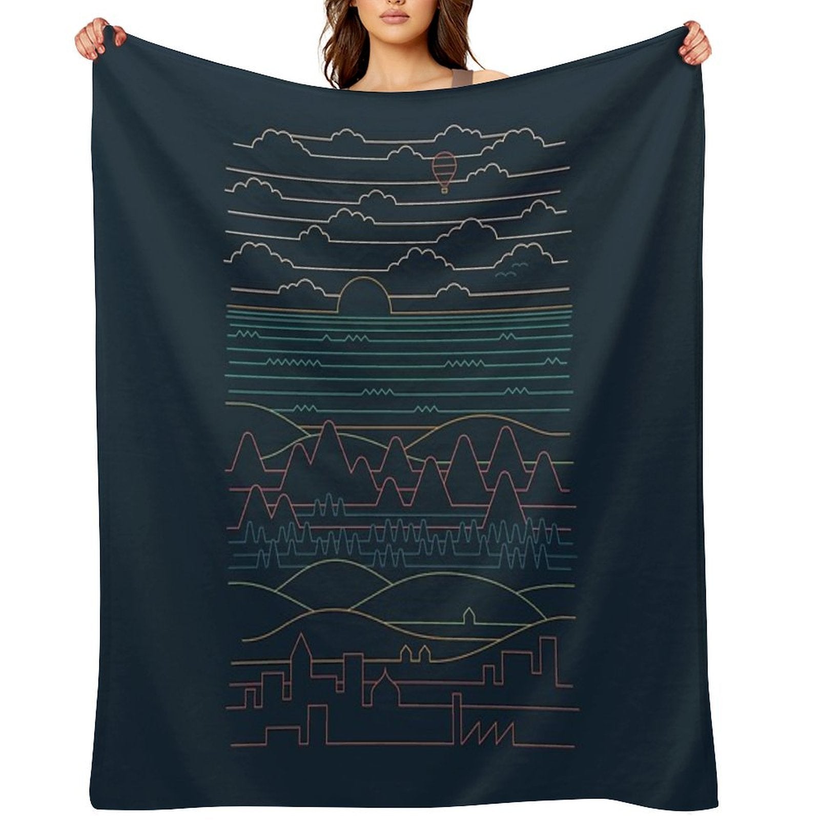Linear Landscape Versatility Throw Blanket
