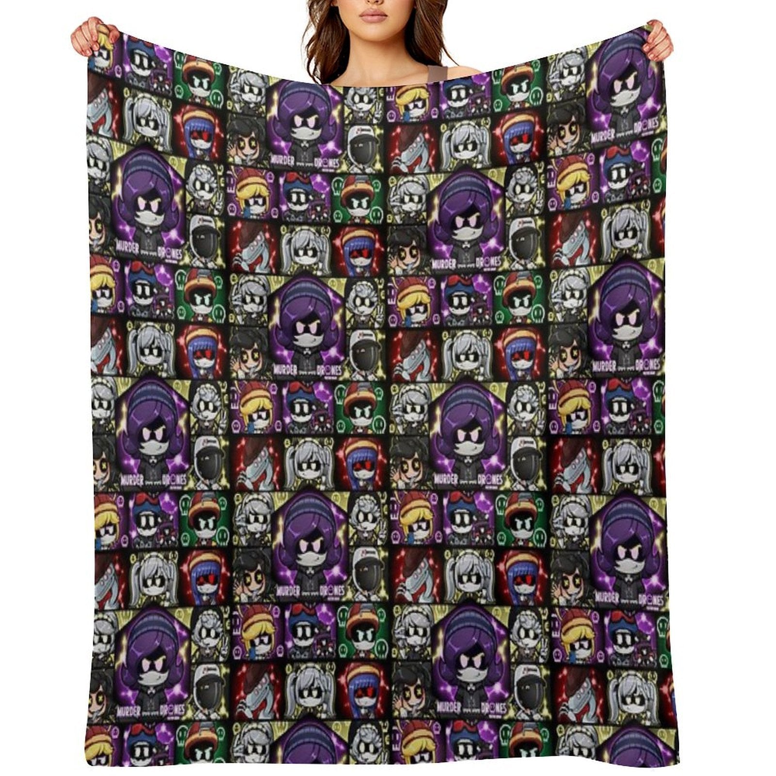 Murder Drones Fanart Chibis Durable Throw Blanket