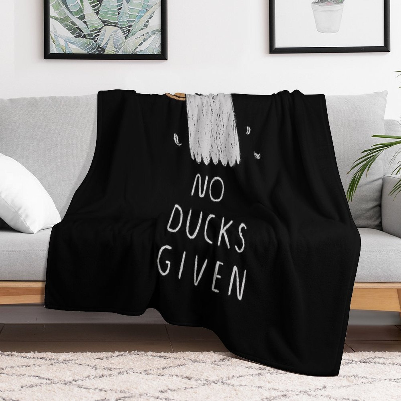 No Ducks Given Wrinkle-free Throw Blanket