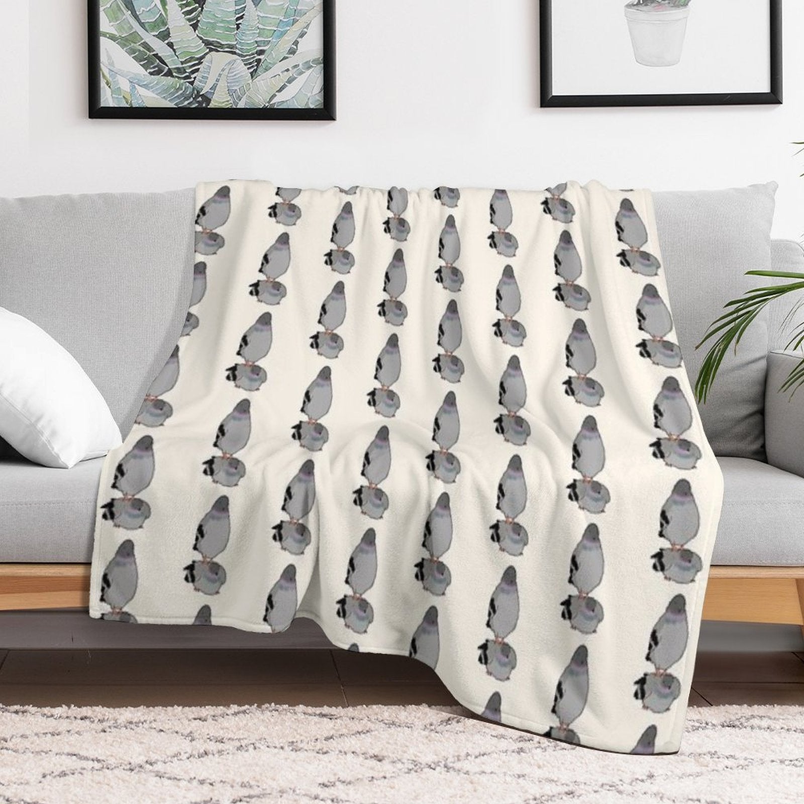 Funny Pigeons Versatility Throw Blanket