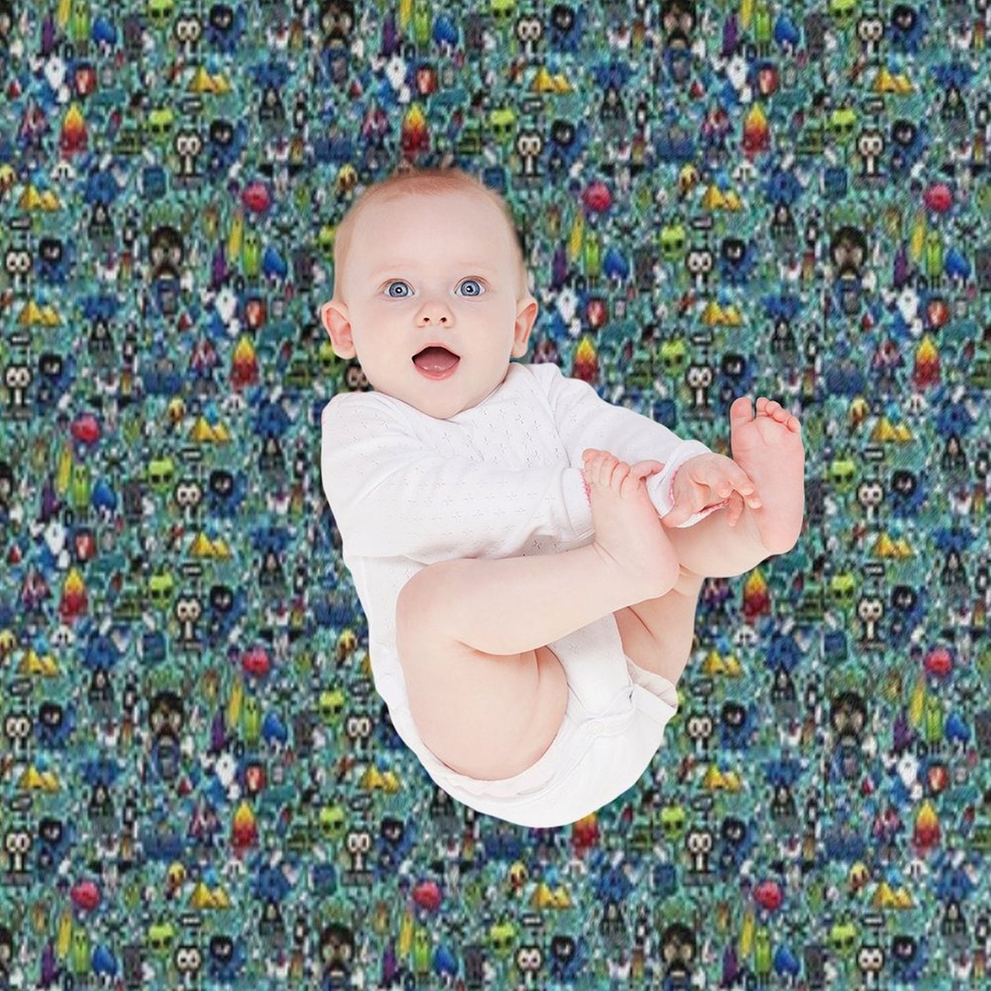 Cartoon Print Shrink-resistant Throw Blanket