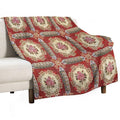 Aubusson 19th Century French Rug Print Easy Care Throw Blanket