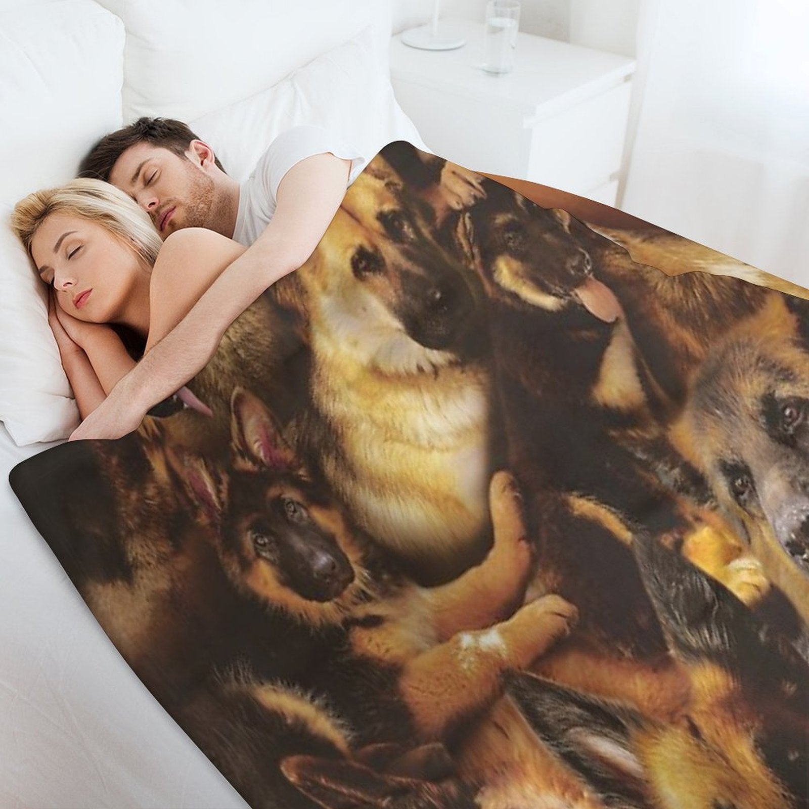 German Shepherds Sustainable Throw Blanket
