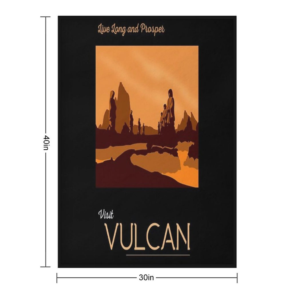 Vulcan Travel Poster Comfort Throw Blanket