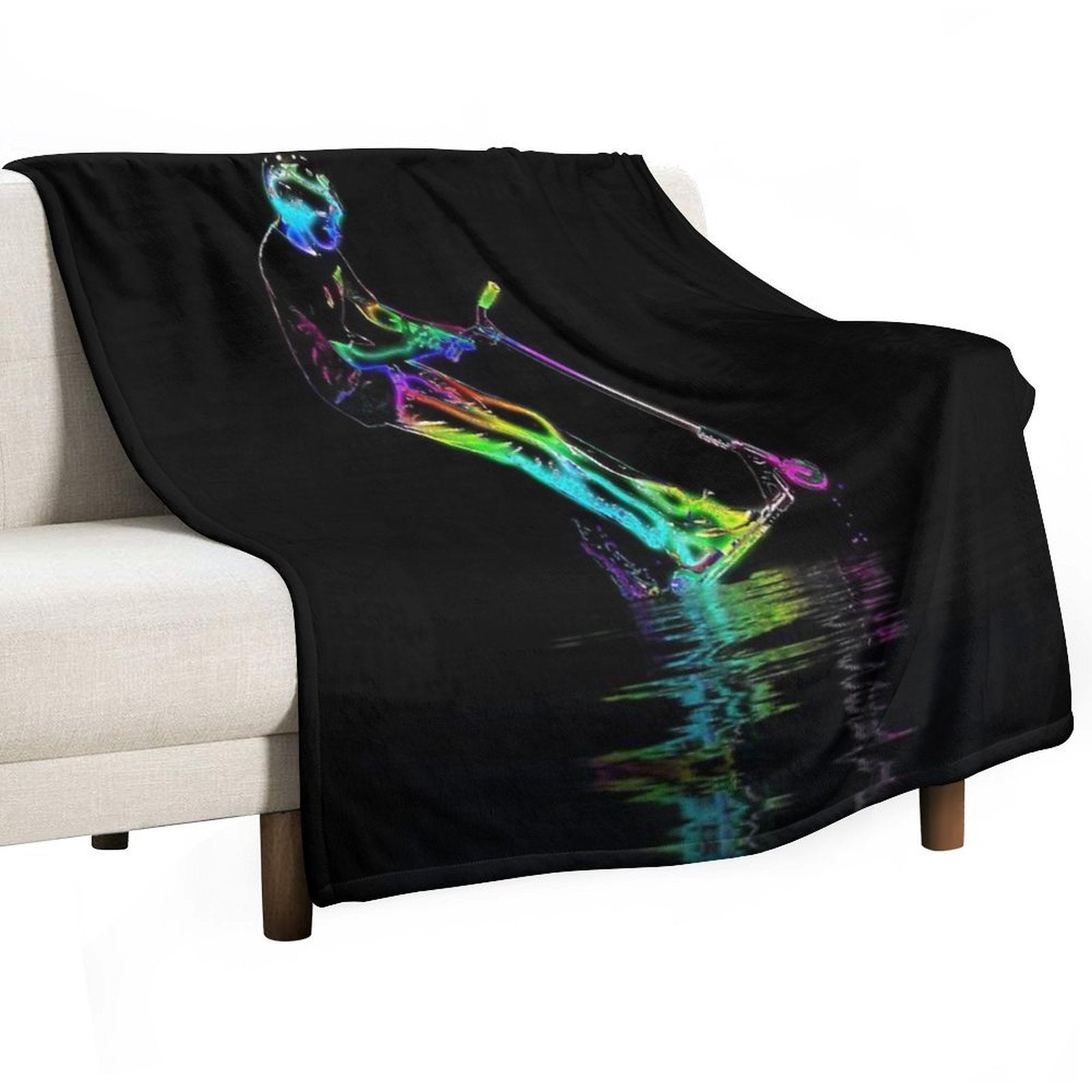Puddle Jumping - Scooter Boy Travel-friendly Throw Blanket