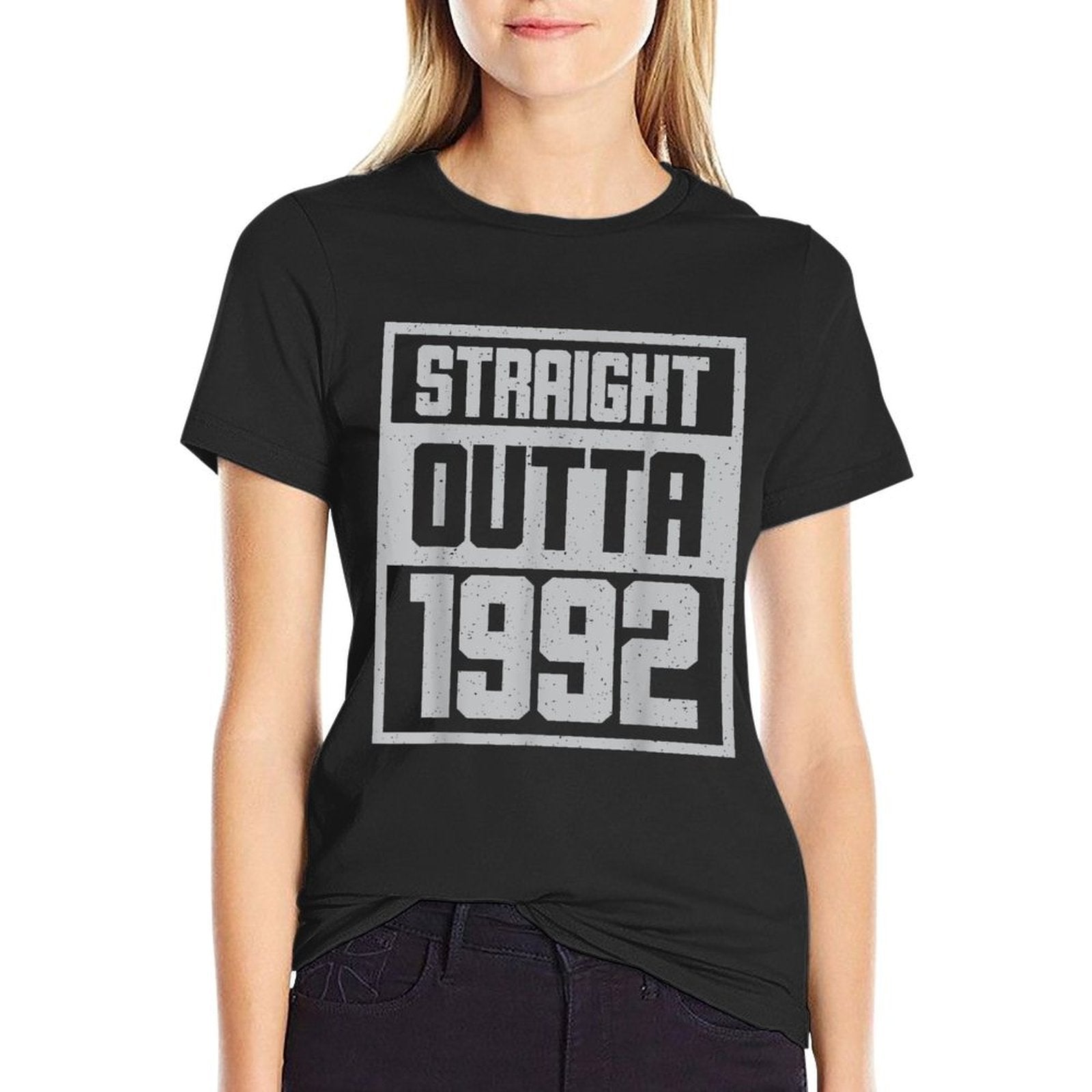 Funny 30th Birthday T-shirts Straight Outta The Year 1992  Durable T-Shirt