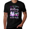 10th Birthday Rolling Into 10 Double Digits Roller Skate  Soft T-Shirt