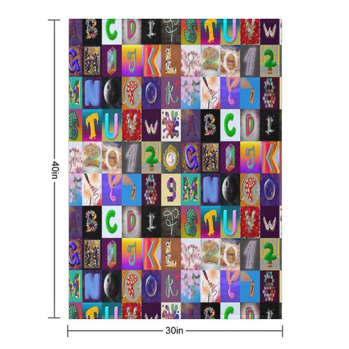 Alphabet 2023 Anti-pilling Throw Blanket