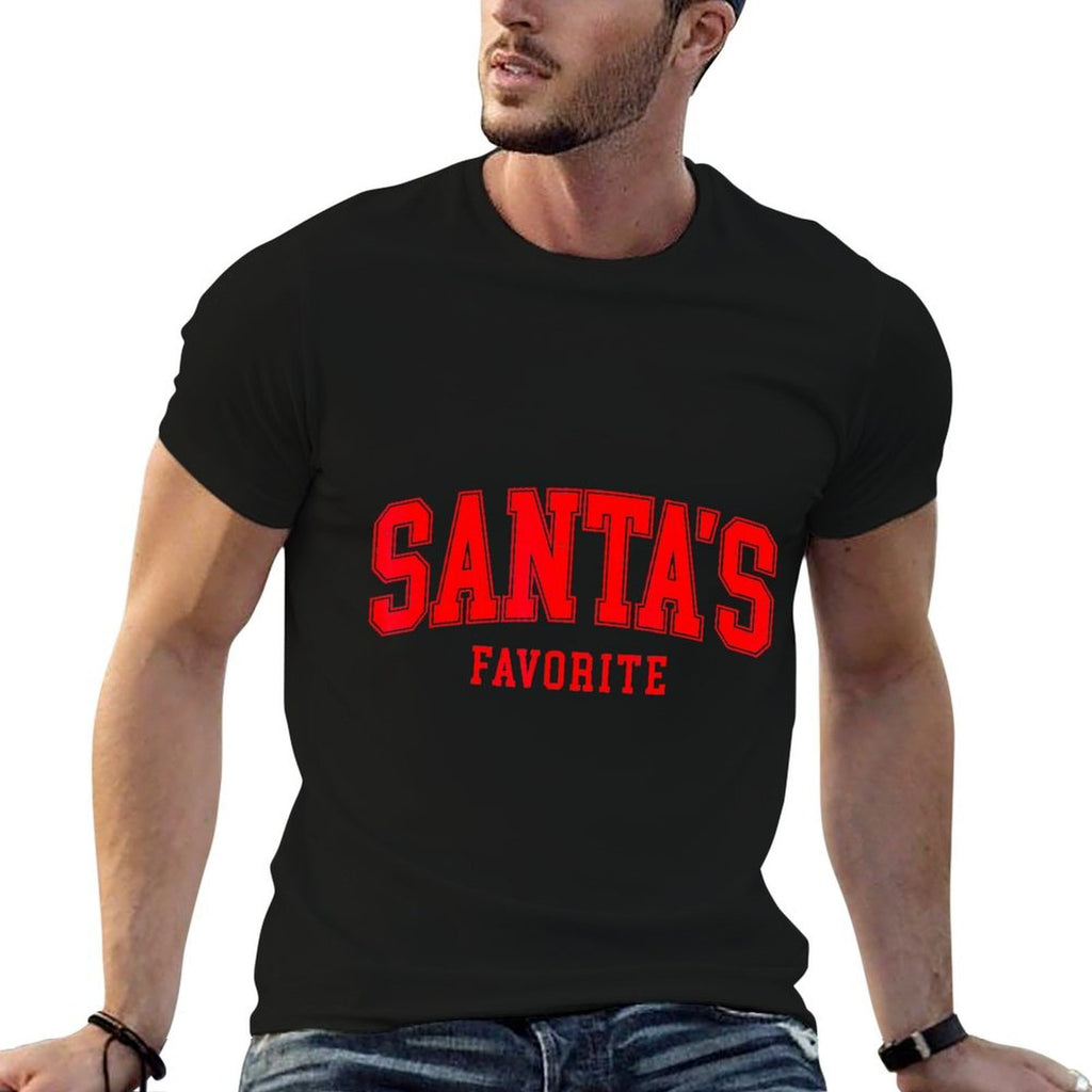 Santas Favorite Christmas Holiday for Mens Womens Kids  High-quality Stitching T-Shirt