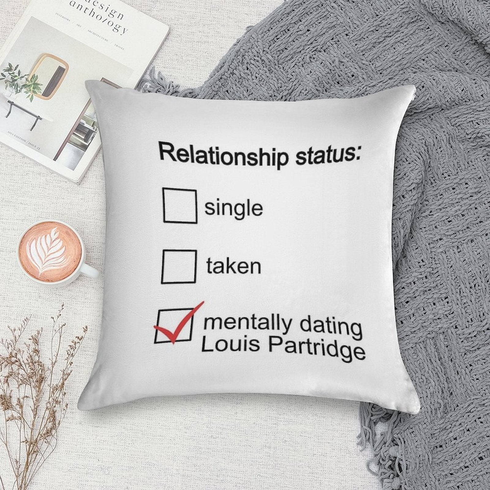 Mentally Dating Louis Partridge Soft Fade-Resistant Throw Pillow
