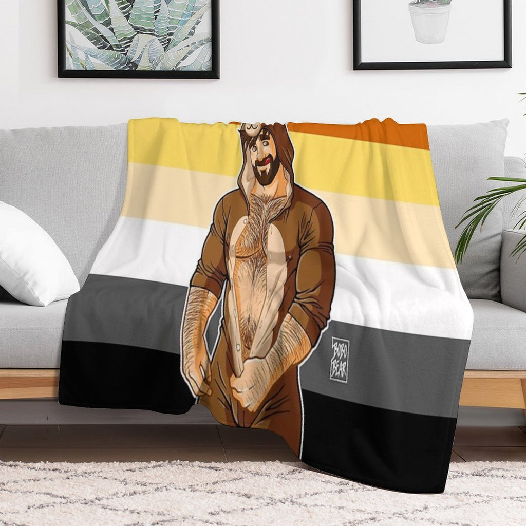 ADAM LIKES TEDDY BEARS - BEAR PRIDE Easy Care Throw Blanket