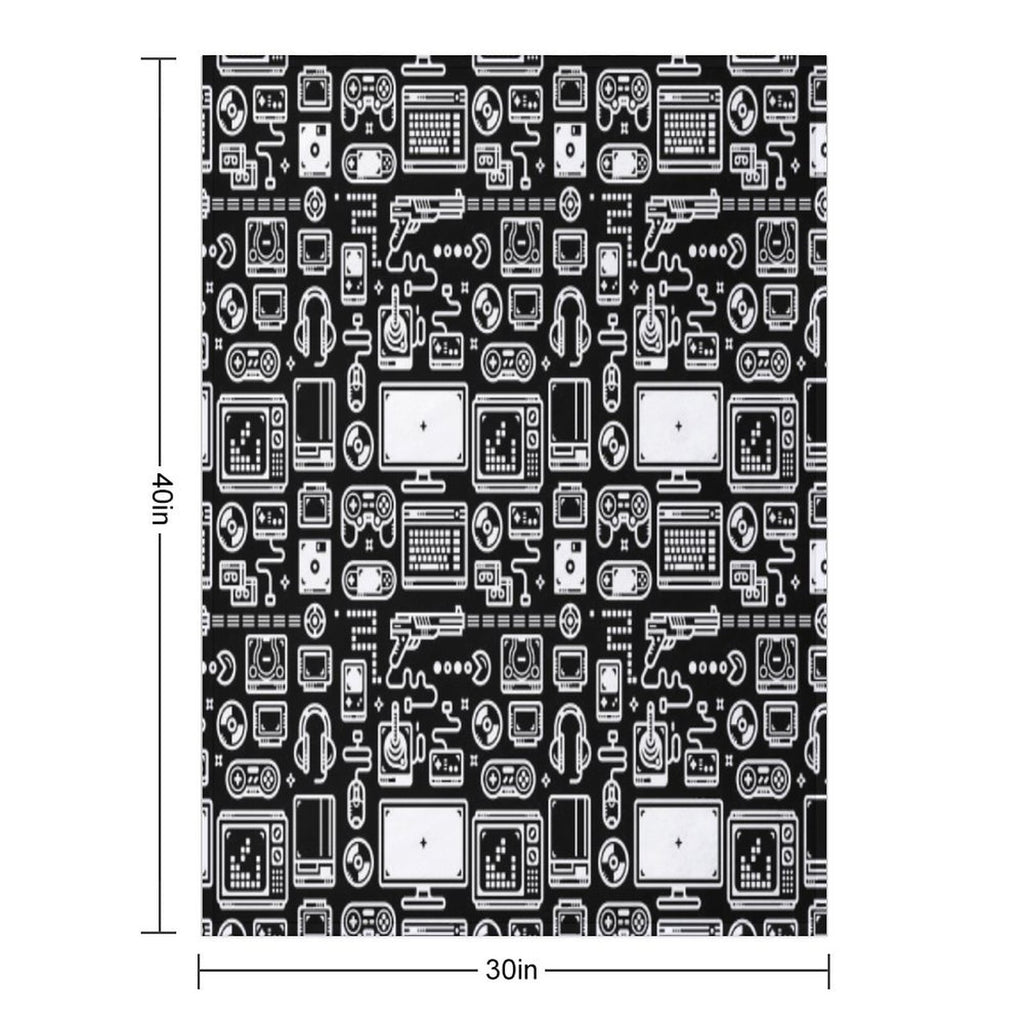 Retro Gamer Video Game Consoles, PC's, Controllers, Joysticks And Gamepads Durable Throw Blanket