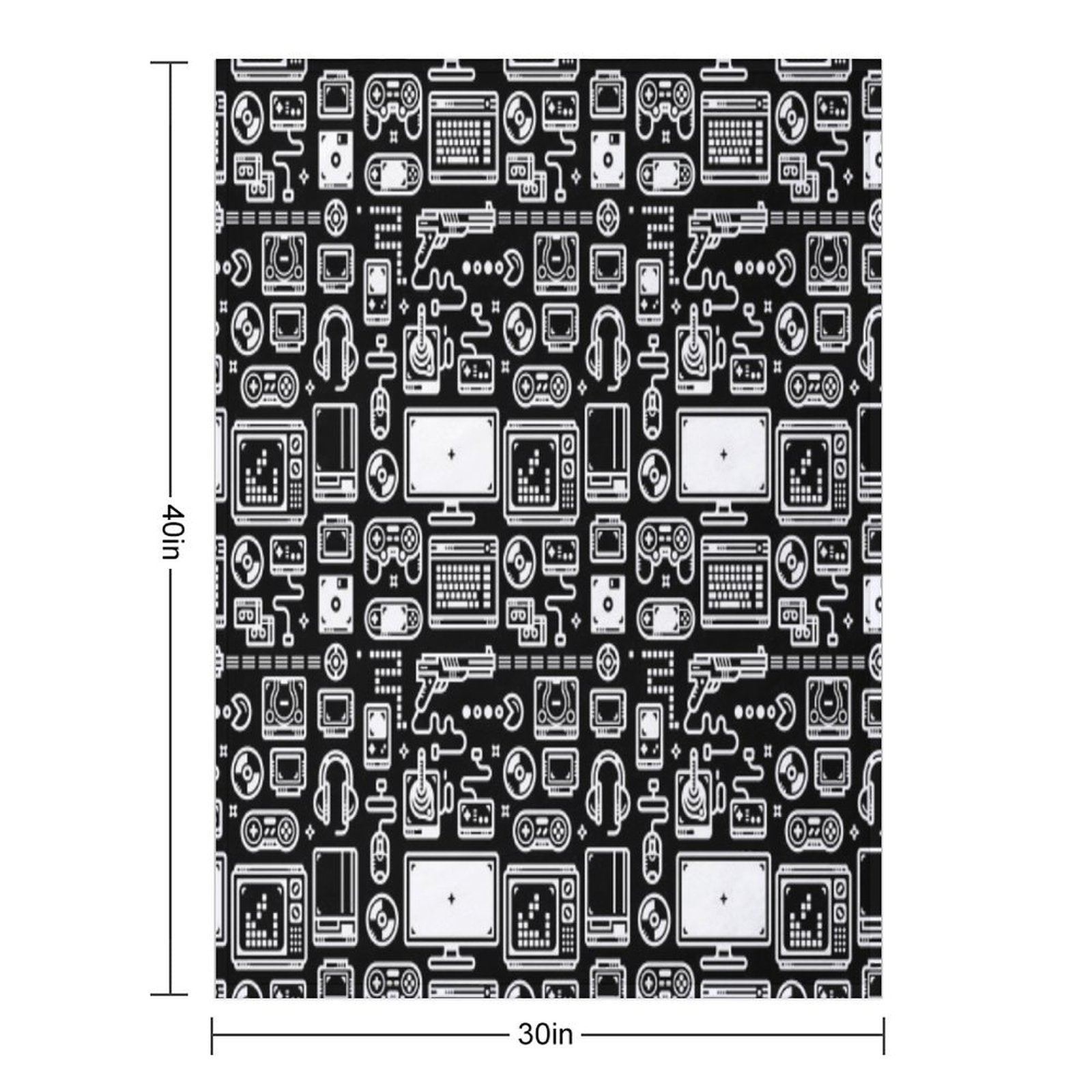 Retro Gamer Video Game Consoles, PC's, Controllers, Joysticks And Gamepads Durable Throw Blanket