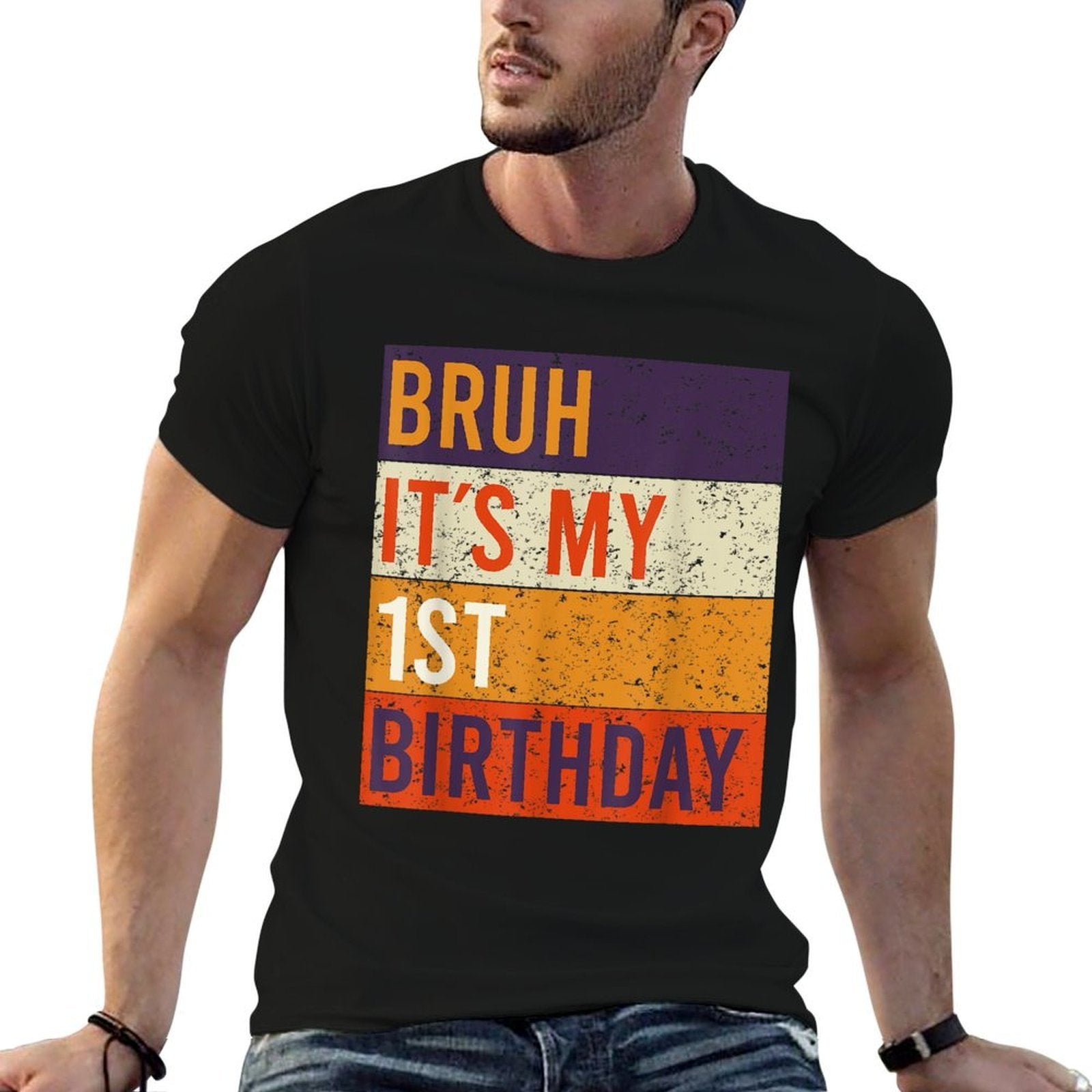Bruh It&#39;s My 1st Birthday 1 Year Old Birthday  High-quality Stitching T-Shirt