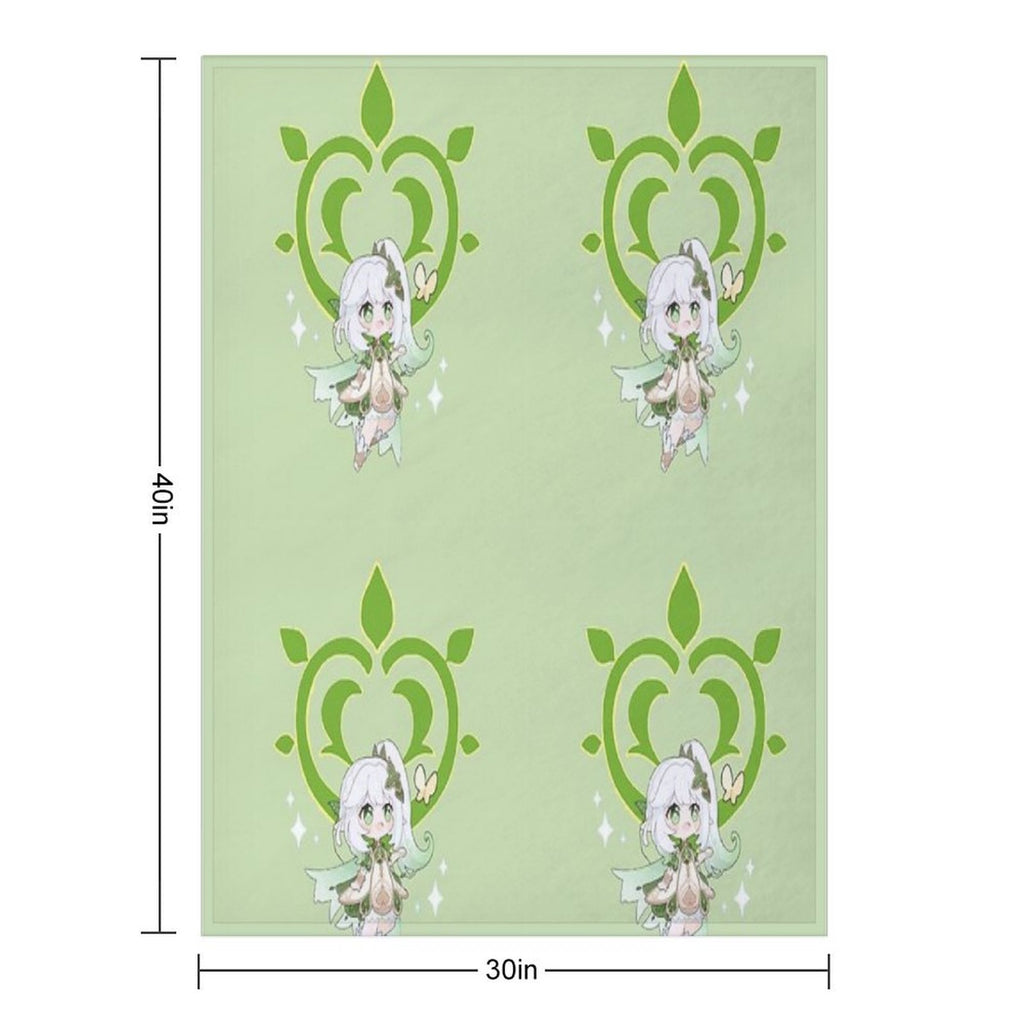 Dendro Archon. Genshin Impact. Nahida Travel-friendly Throw Blanket