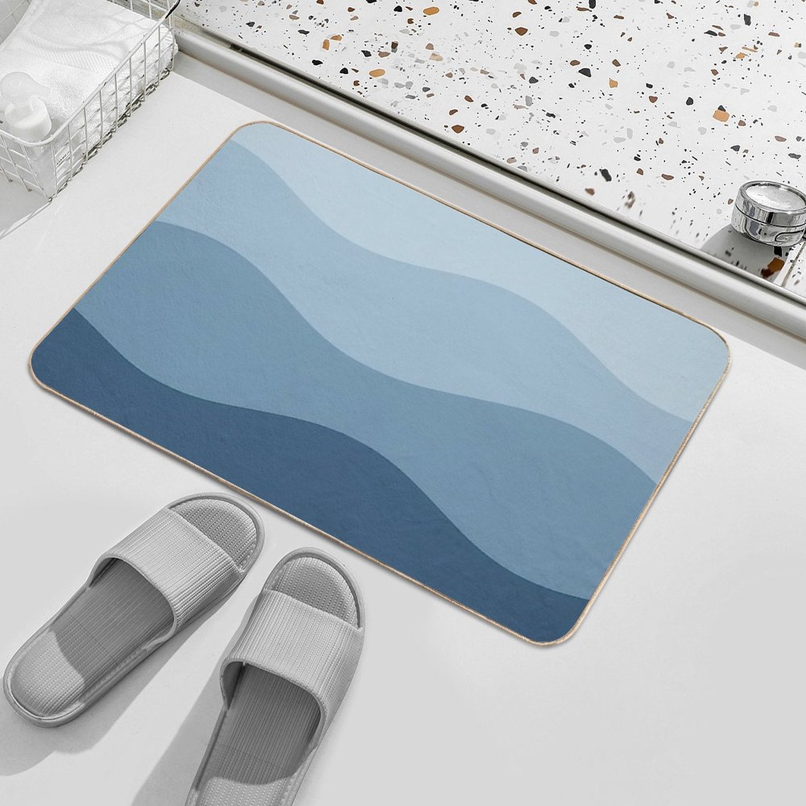 Blue Waves  Eco-Friendly Bath Mat