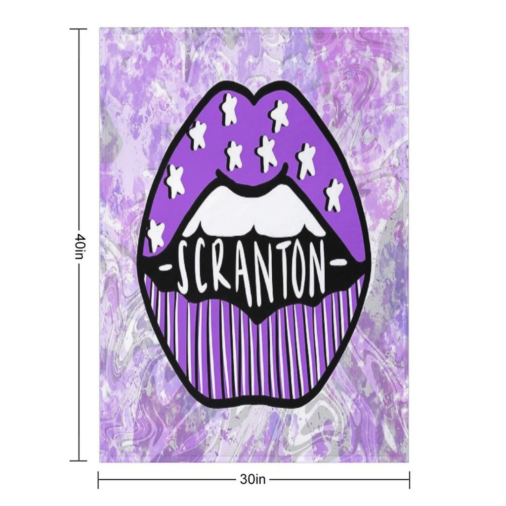 University of Scranton Lips Wrinkle-free Throw Blanket