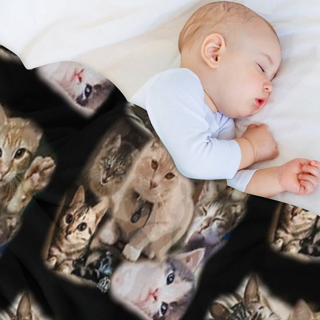 The Cute Cats - Lovely Kitten & Cats Eco-conscious Throw Blanket