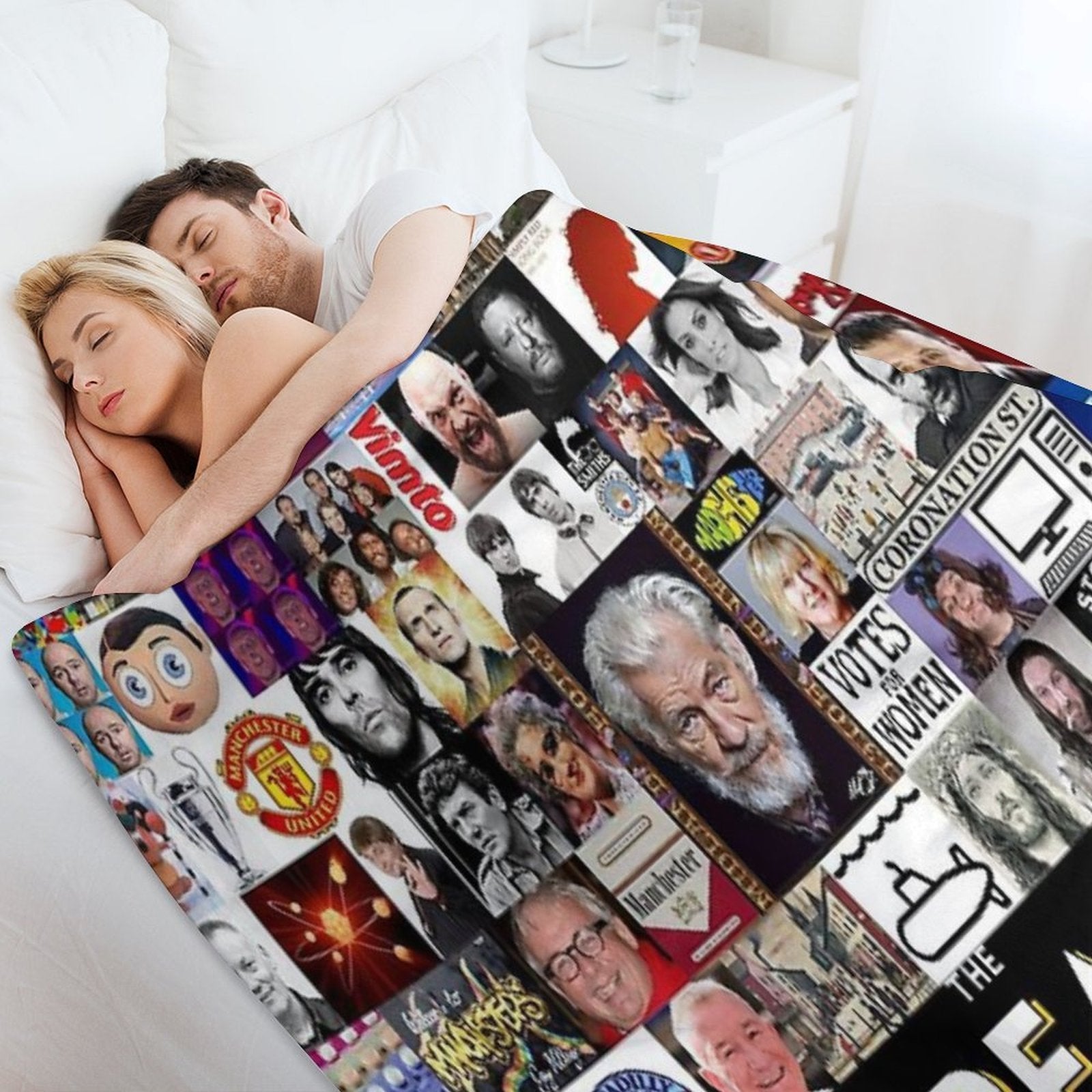 The Cream of Manchester Collage Original 2020 All-season Throw Blanket