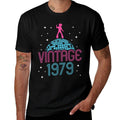 Vintage Style Dancing Retro Disco 1979 40th Birthday Gift  Easy-care T-Shirt