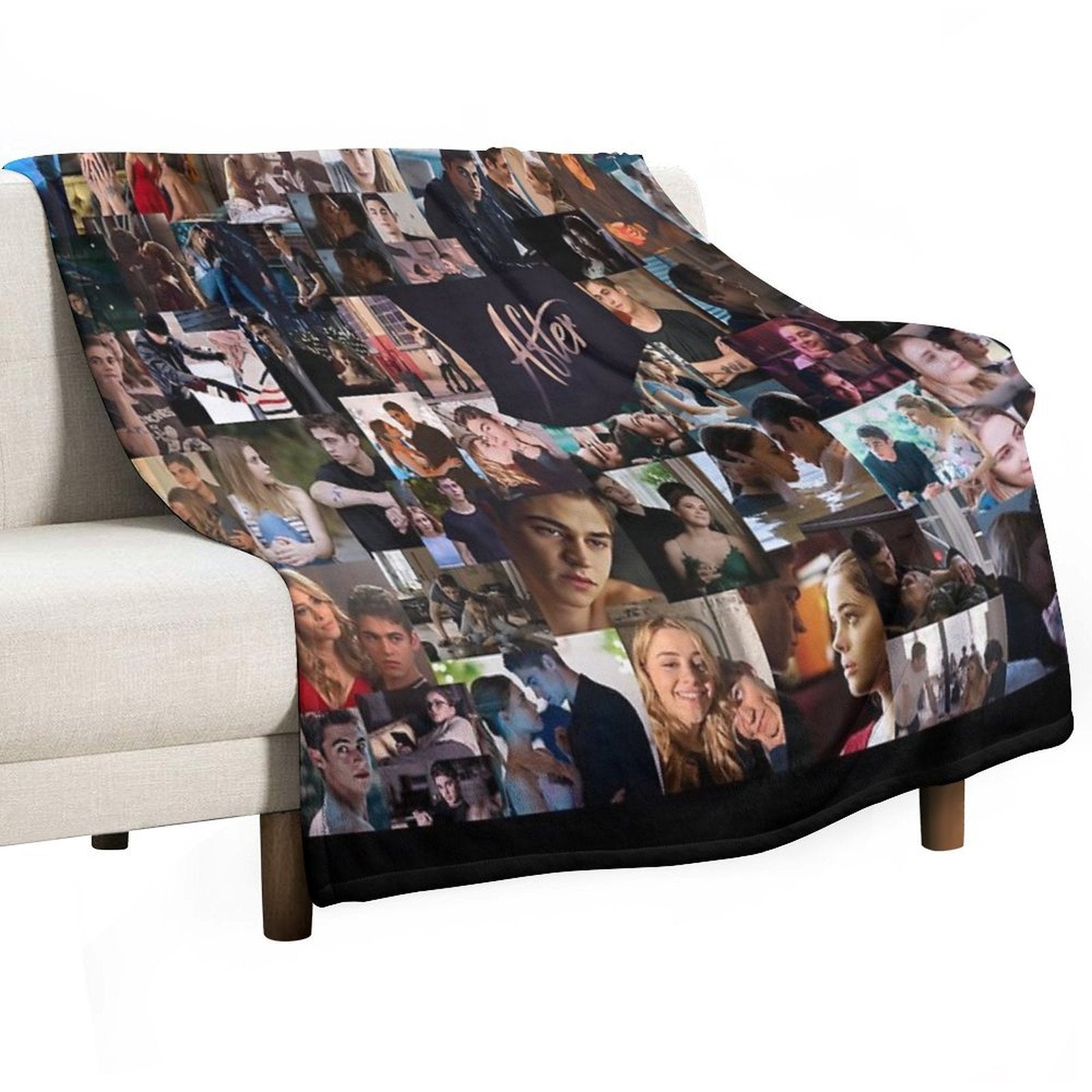 After Collage Quick-dry Throw Blanket