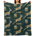 SA Rugby - Vintage Springbok Logo Velvety-soft Throw Blanket