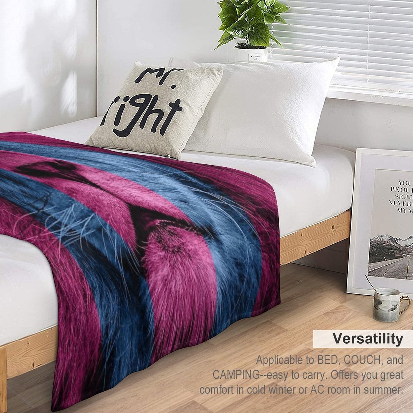 Aston Villa Lion Shrink-resistant Throw Blanket
