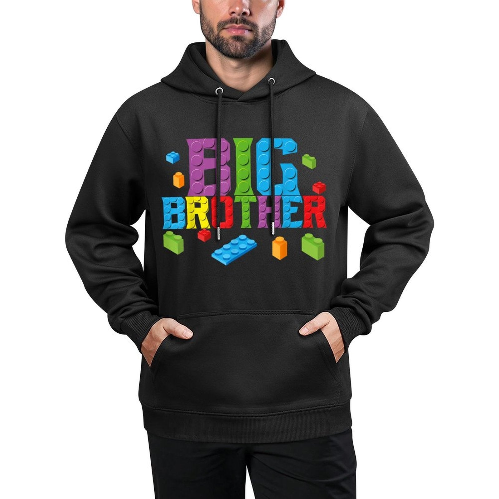 Big Brother Master Builder Building Bricks Blocks Family Set Shrink-Resistant Hoodie