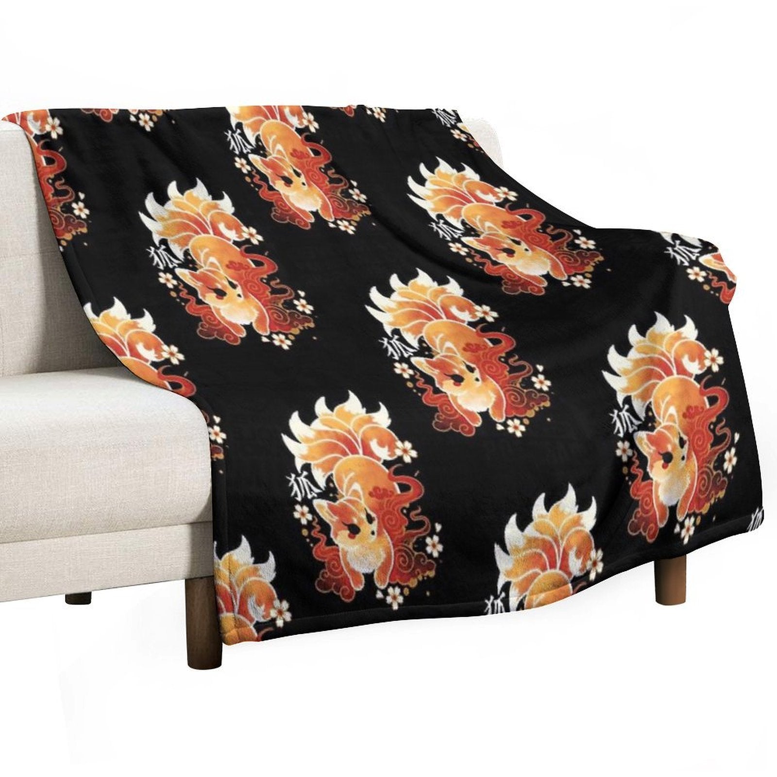 Kitsune Kawaii Comfort Throw Blanket