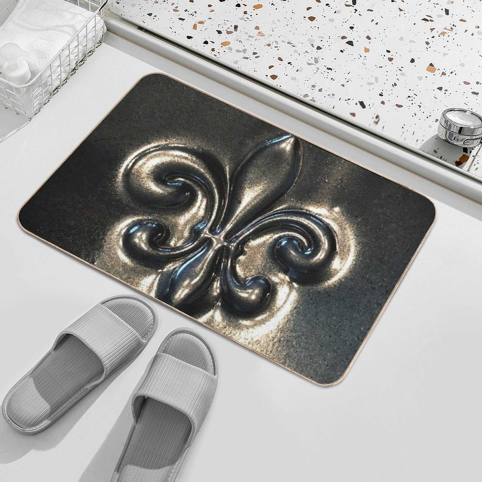 Fleur De Lis  Absorbent Bath Mat