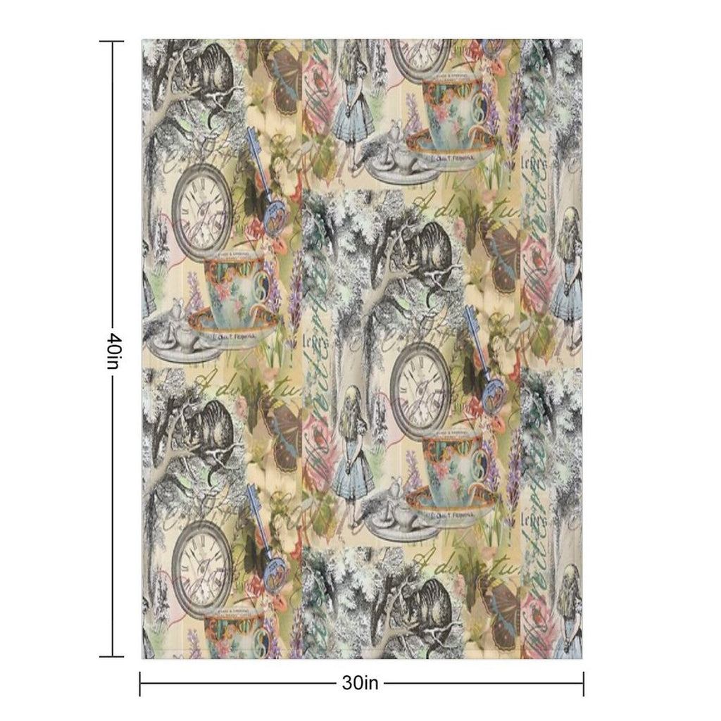 Cheshire Cat Alice in Wonderland Quick-dry Throw Blanket