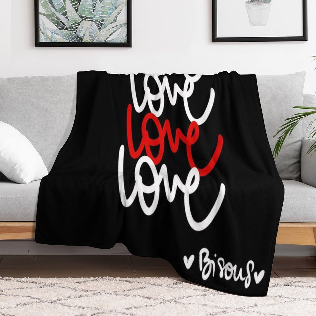 Love Love Love Kisses Eco-conscious Throw Blanket