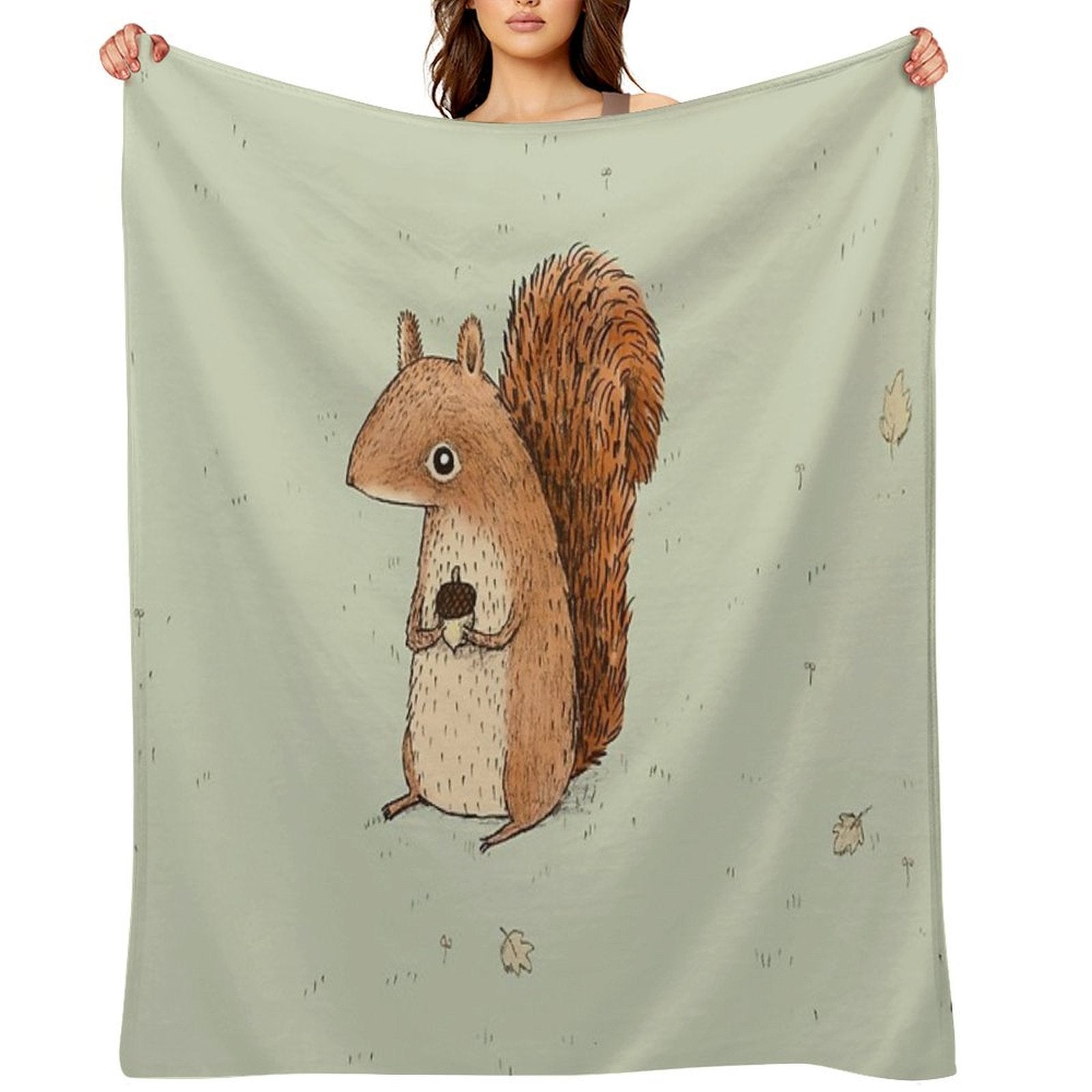 Sarah The Squirrel Travel-friendly Throw Blanket