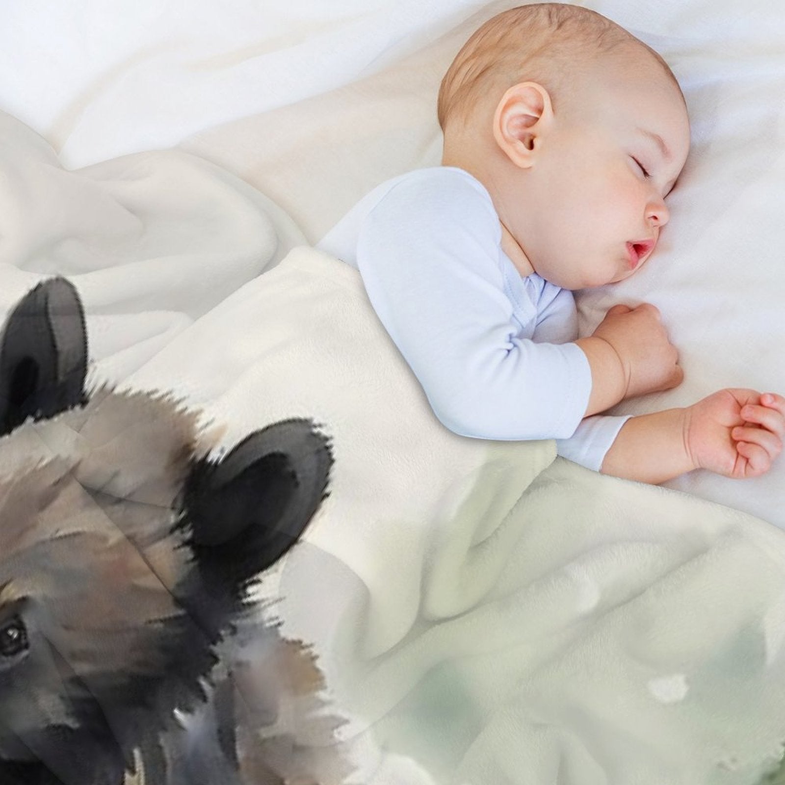 Black Bear Cub Machine-washable Throw Blanket