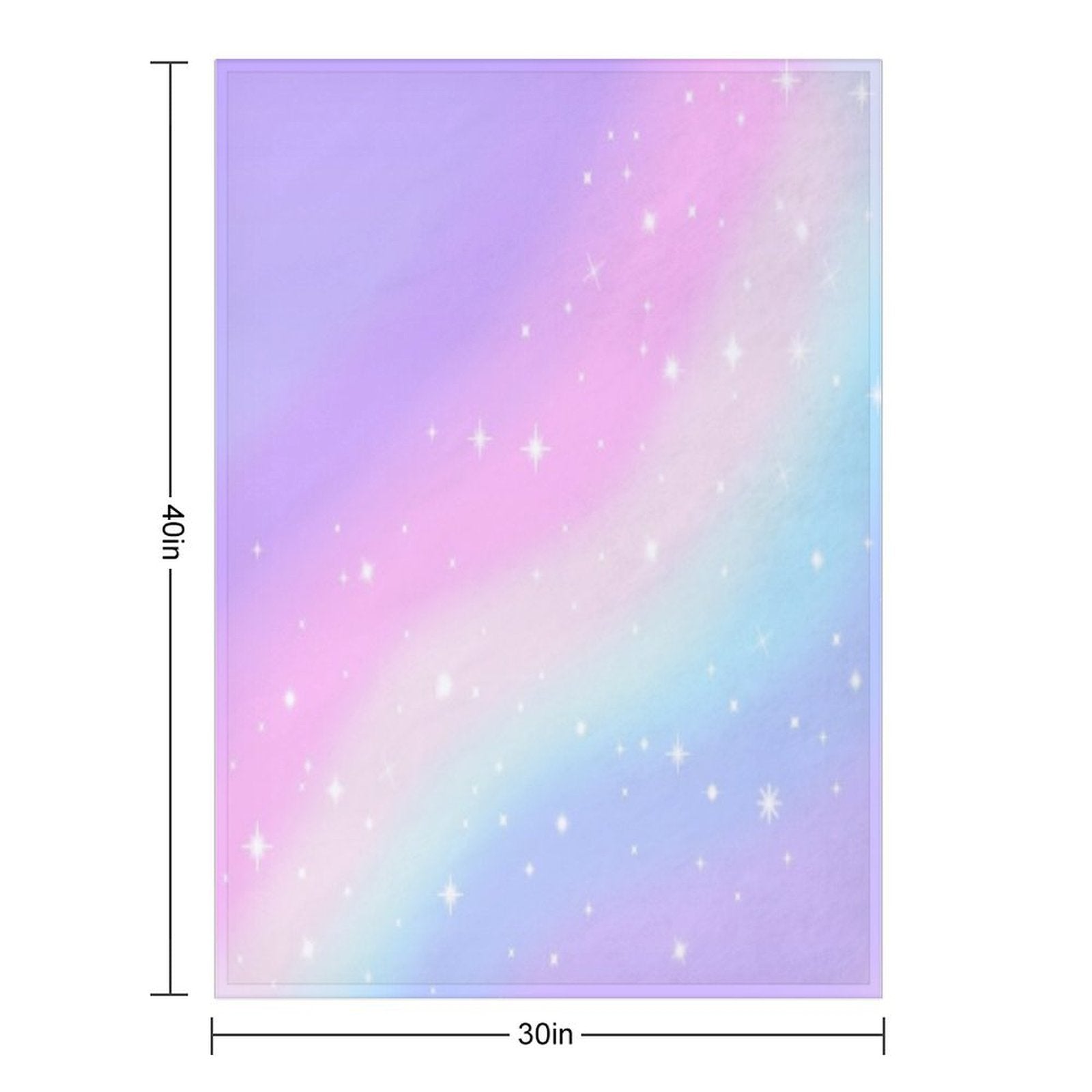 Kawaii Rainbow Magic Wrinkle-free Throw Blanket