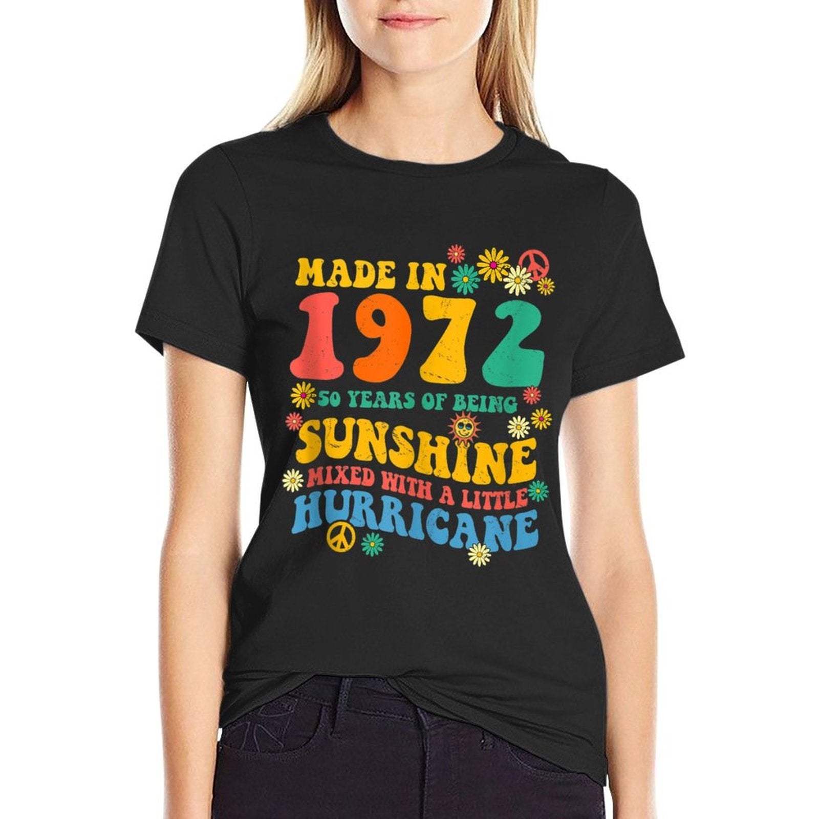 50th Birthday Decorations 60s 70s Tie Dye Groovy Hippie  Moisture-wicking T-Shirt