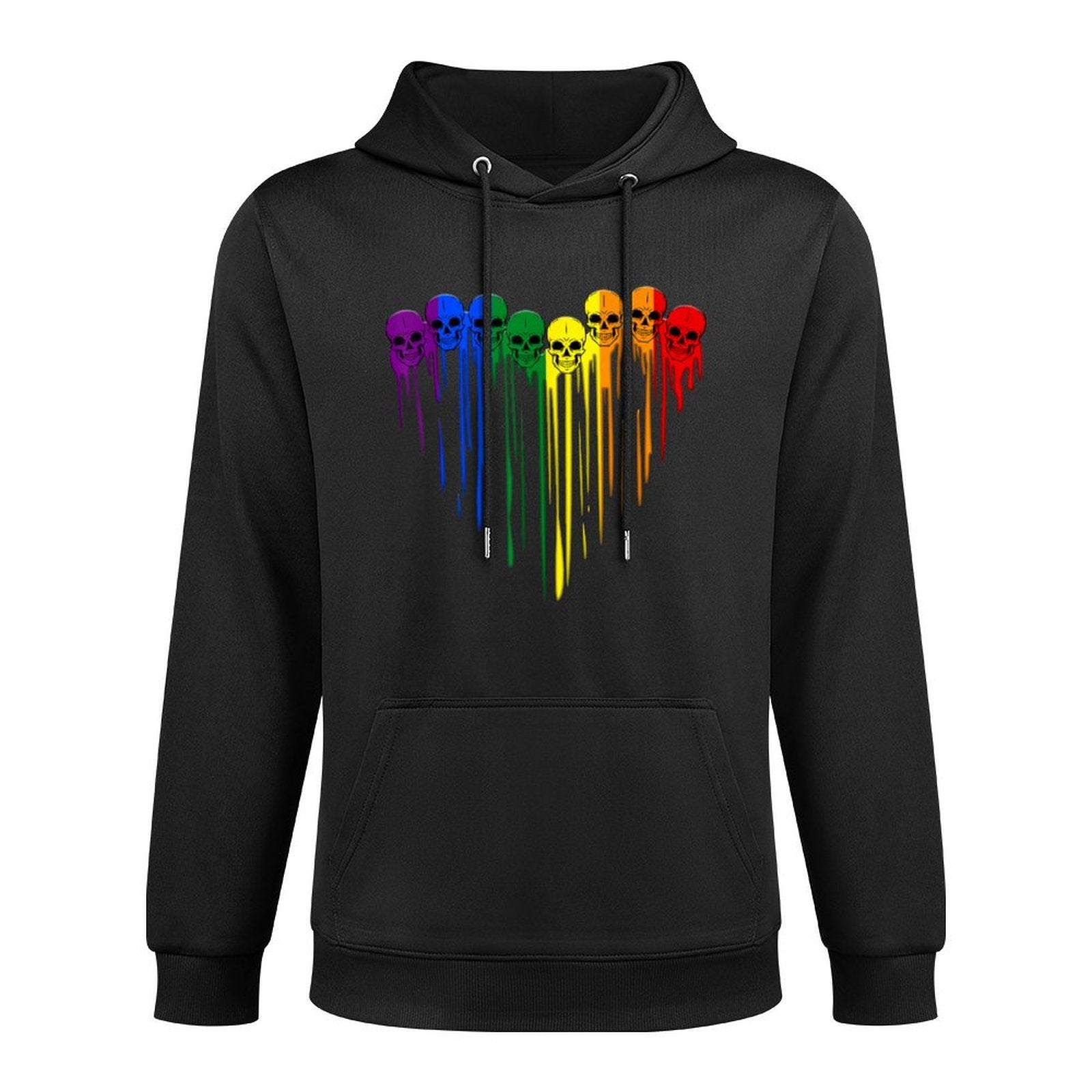 LGBT Gay Pride Skull Rainbow Heart LGBT Support Easy Care Hoodie