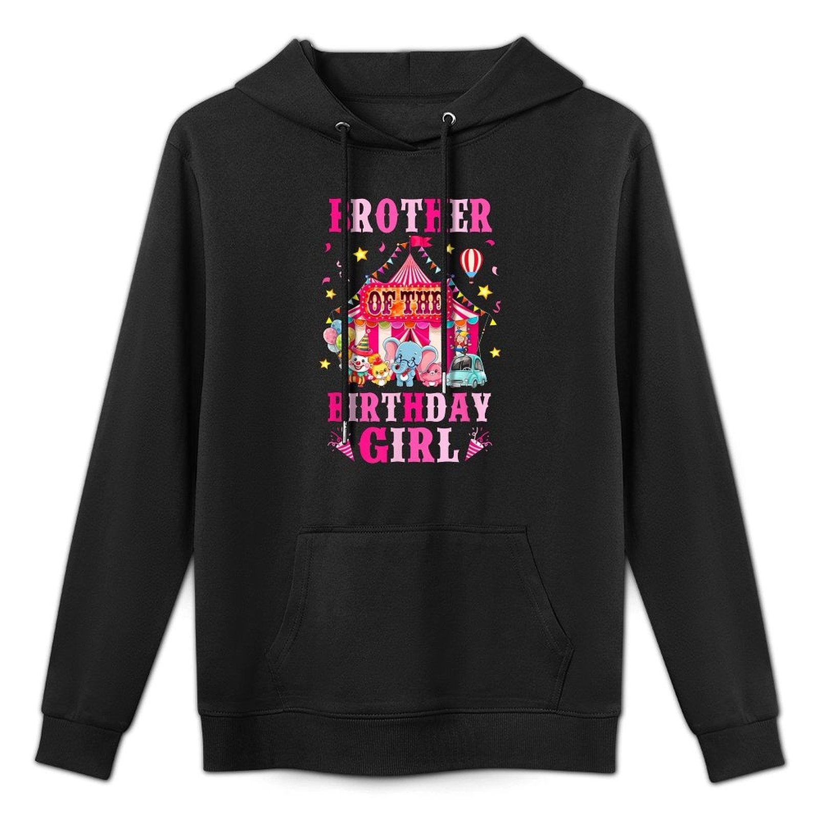 Brother Of The Birthday Girl Circus Carnival Family Party Colorfast Hoodie