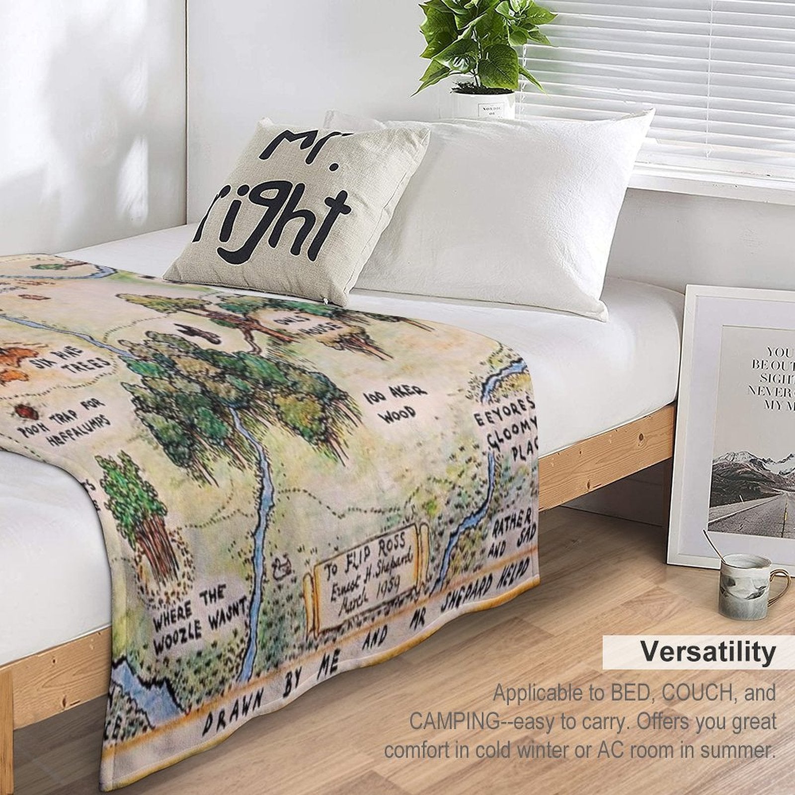 100 Acre Wood Map All-season Throw Blanket
