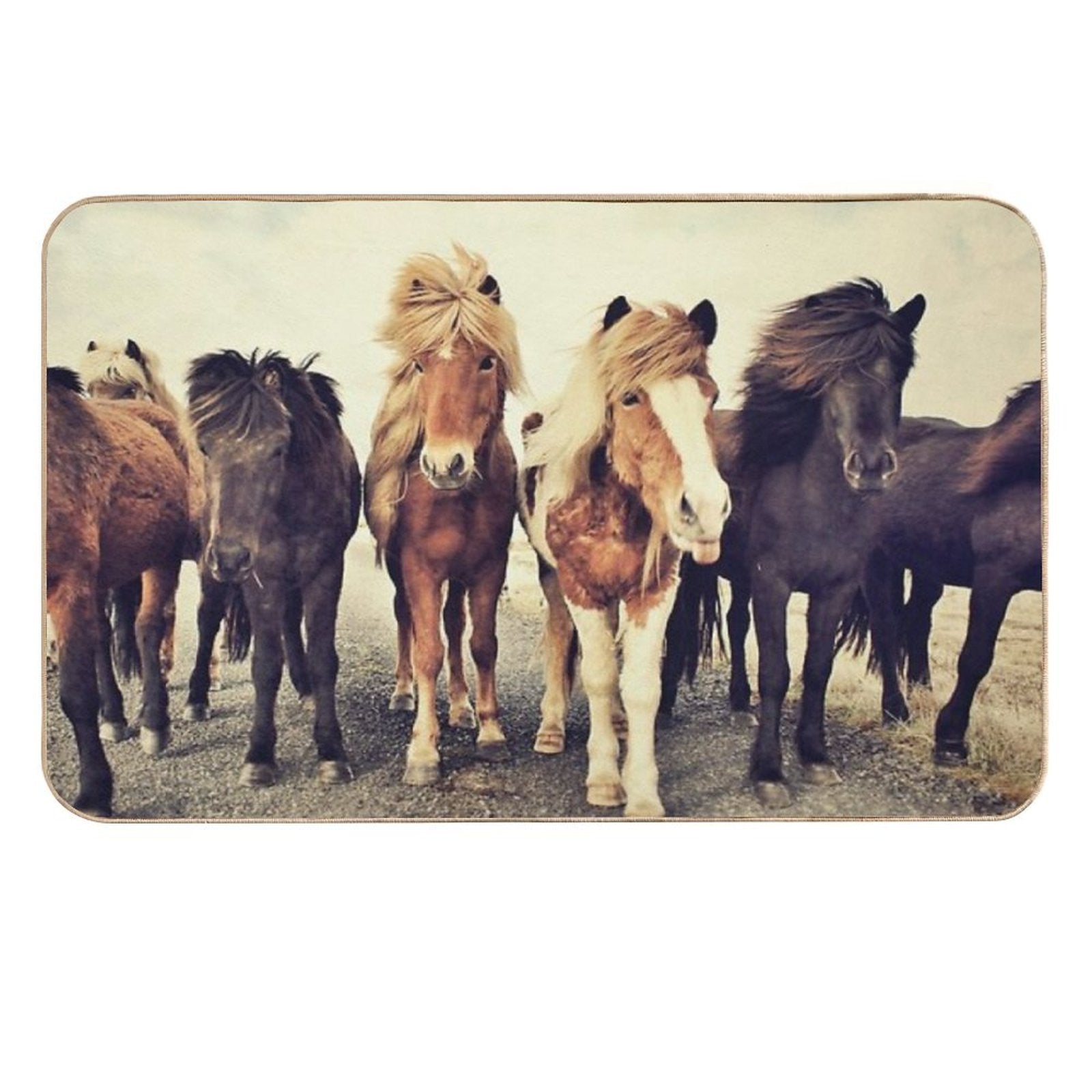Horses  Rapid-Drying Bath Mat