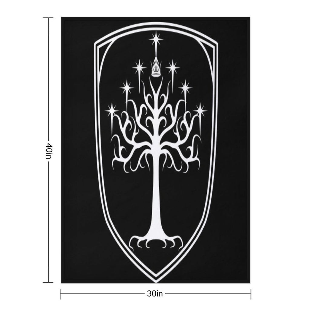 Sigil of Gondor Sustainable Throw Blanket