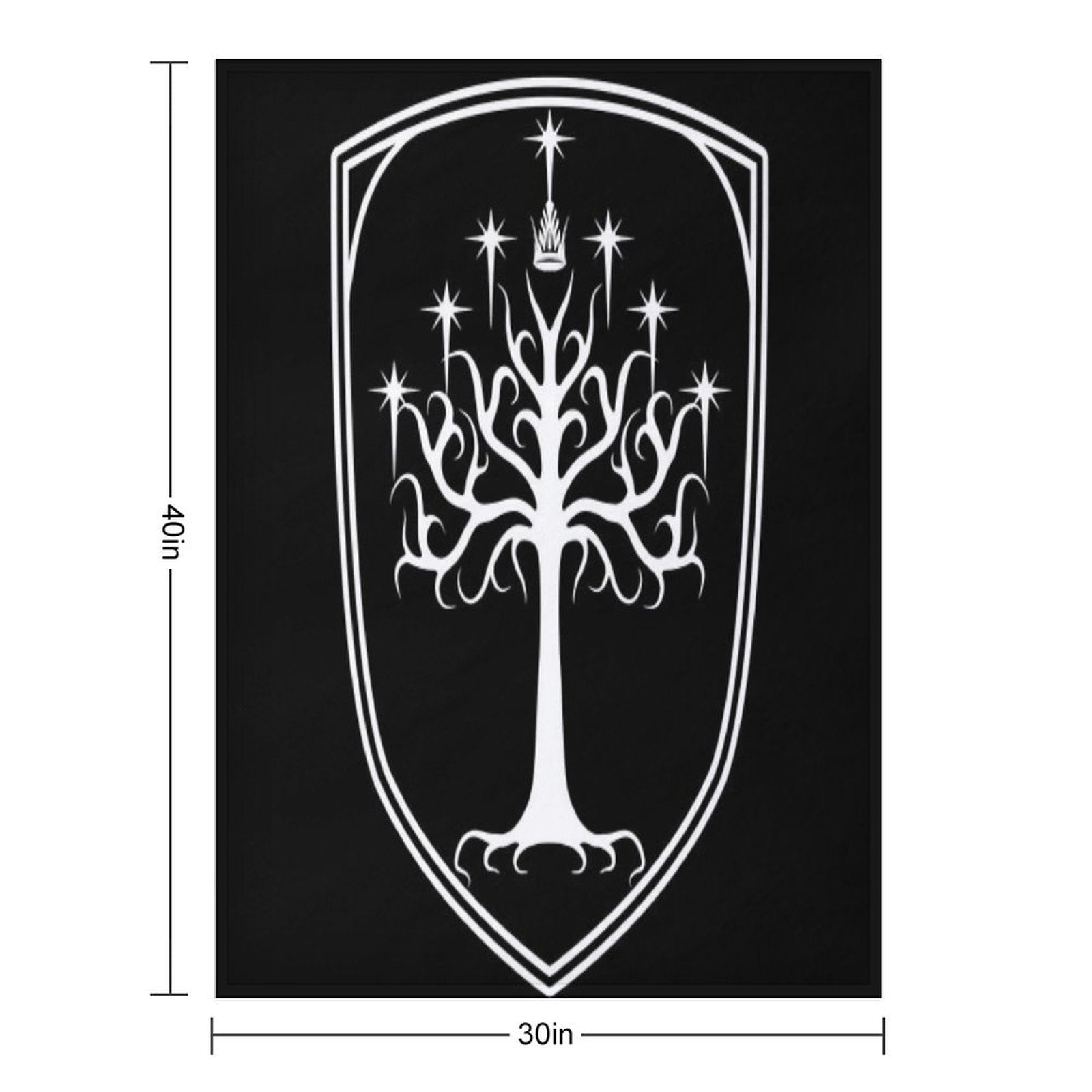 Sigil of Gondor Sustainable Throw Blanket