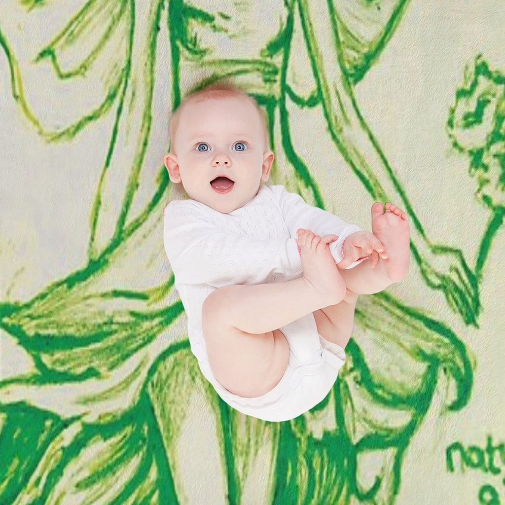 Green Forest Fairy Aesthetic Quick-dry Throw Blanket