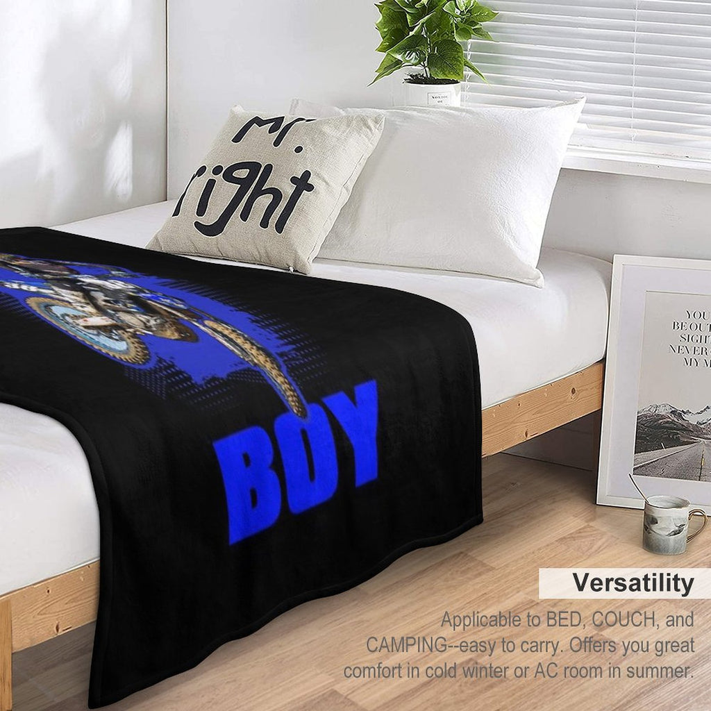 DANGERBOY 38 - Motocross And Supercross Fan Art Travel-friendly Throw Blanket