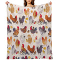 Chicken And Chick - Pastel Lightweight Throw Blanket