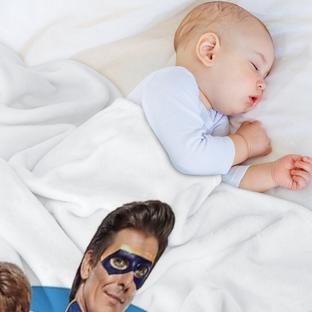 Captain Man And Kid Danger Sustainable Throw Blanket