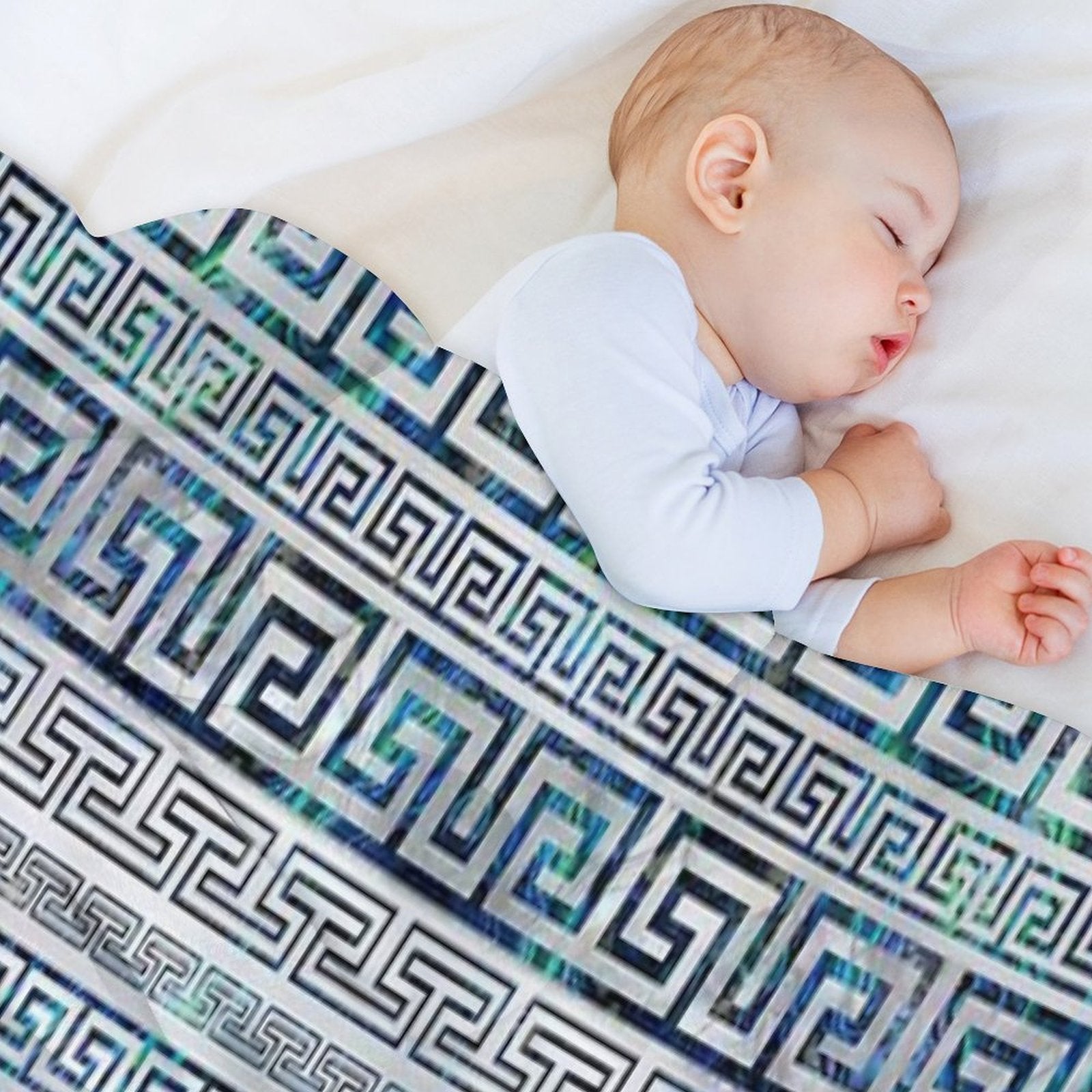 Greek Meander Pattern - Greek Key Ornament Comfort Throw Blanket