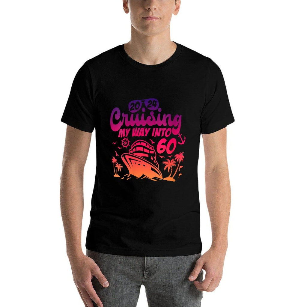 Womens Cruising My Way Into 60 Funny 60th Birthday Vacation Trip  Graphic-printed T-Shirt