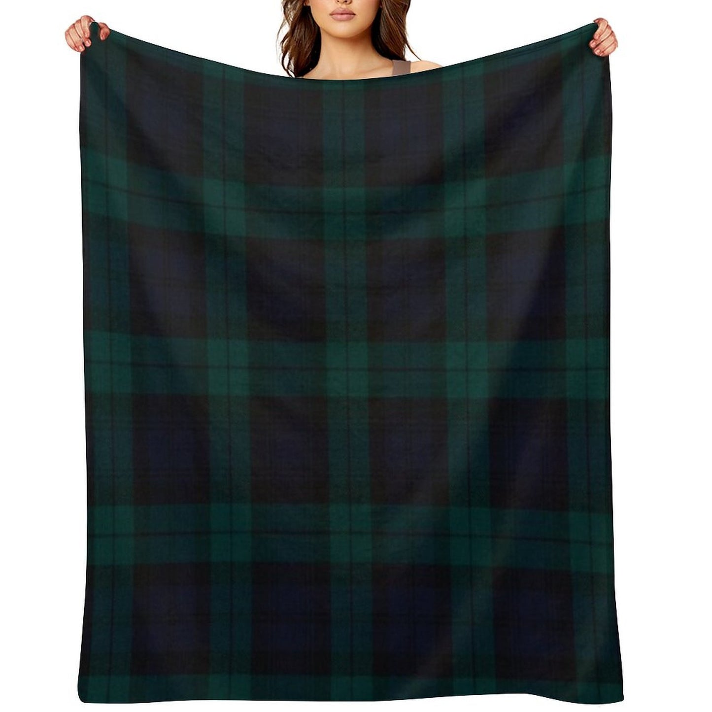 Black Watch Scottish Tartan Wrinkle-free Throw Blanket