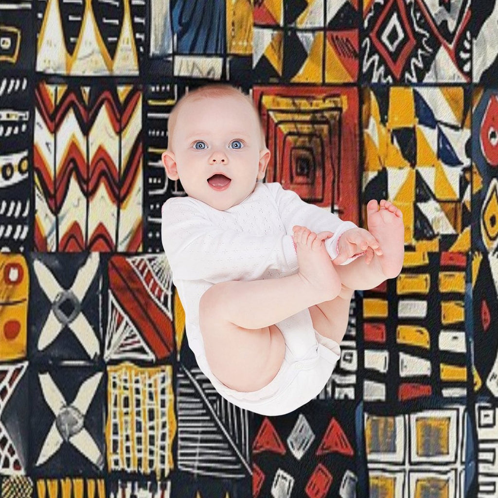 Tribal Mosaic A Celebration of Color And Pattern Travel-friendly Throw Blanket